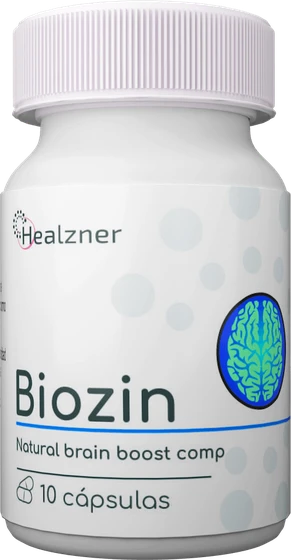 Frasco de Biozin con 10 cápsulas para la audición