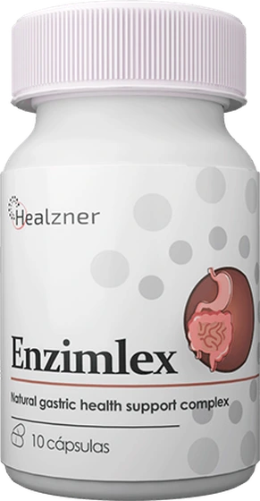 Frasco de Enzimlex con 10 cápsulas para el aparato digestivo